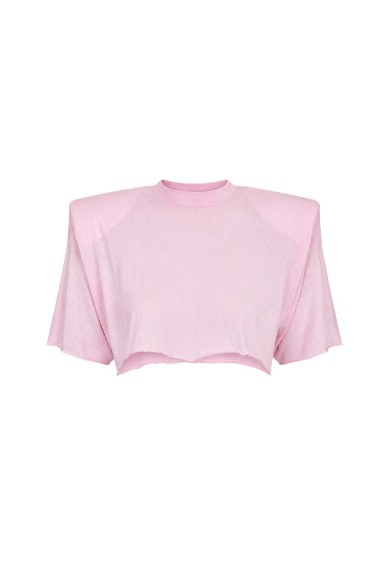BOLD SHOULDER CROP pink