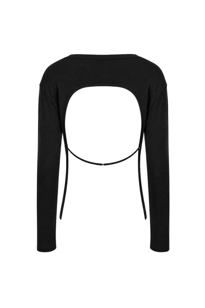 LILY OPEN BACK SHIRT black