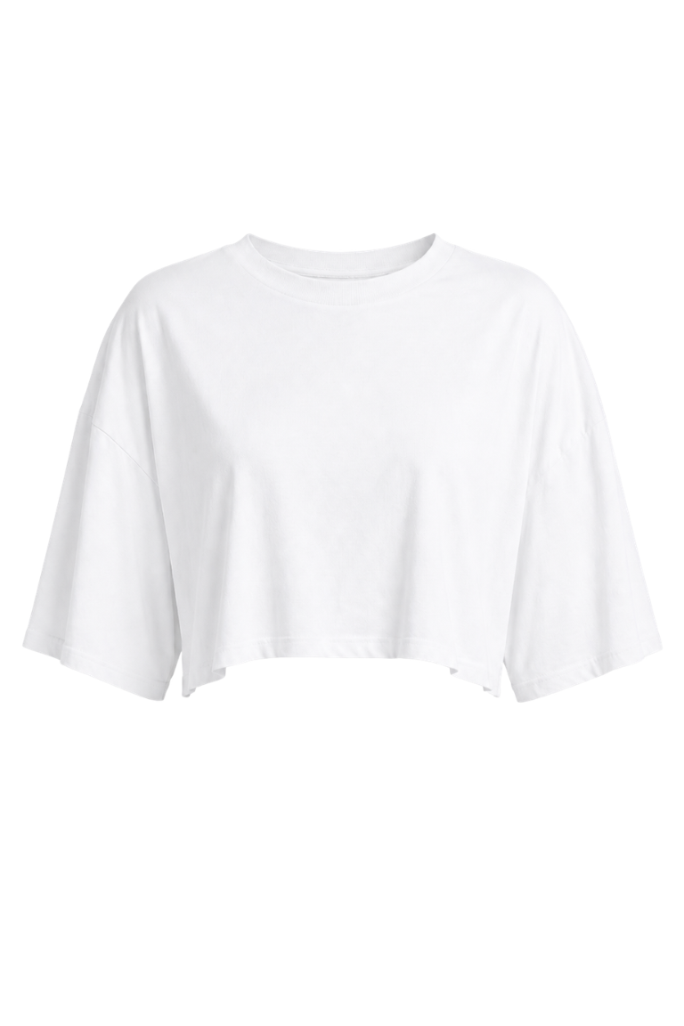 AMELIA CROP white