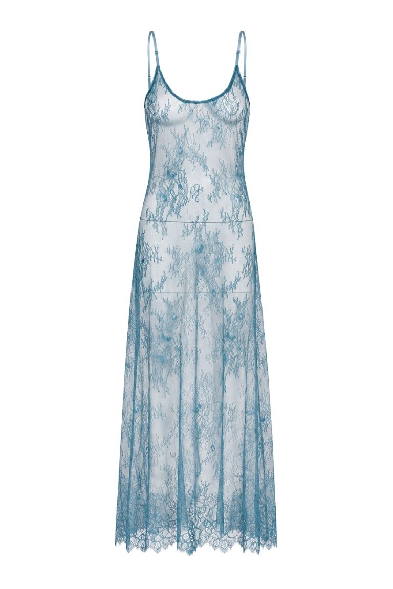 CARMEN DRESS petrol blue