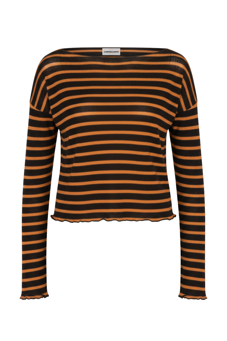 ERICCA SHIRT knit brown&camel