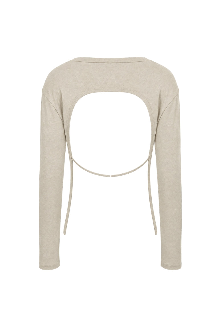 LILY OPEN BACK SHIRT cream