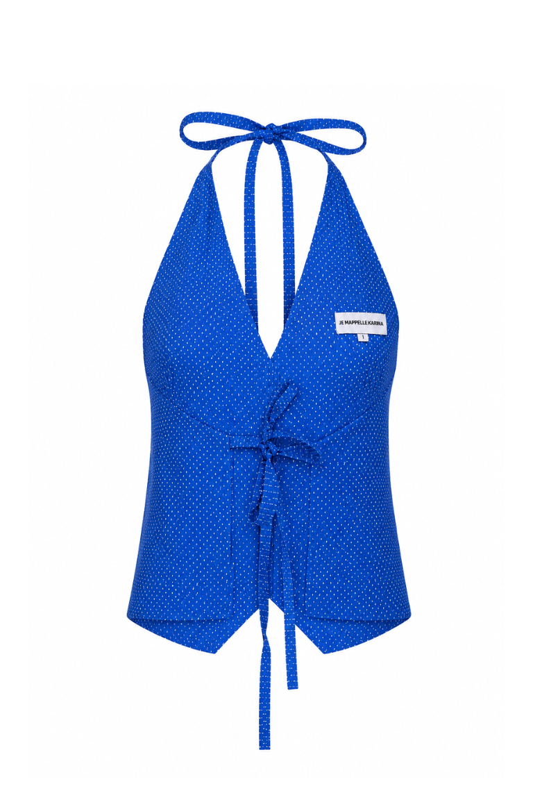 DOMINIC VEST blue&amp;dots