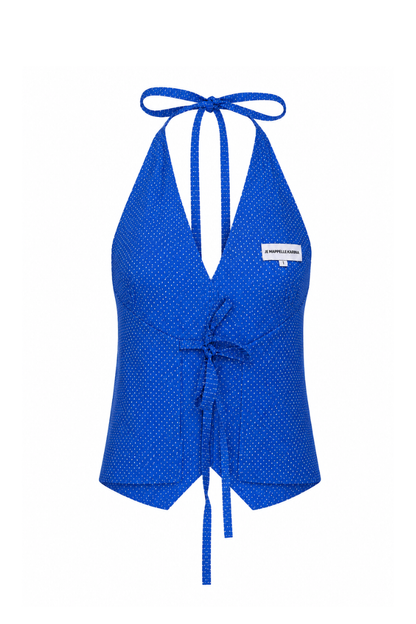 DOMINIC VEST blue&amp;dots