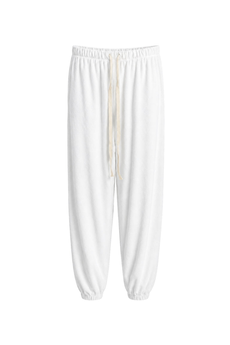 CLAUDIA TOWEL PANTS white