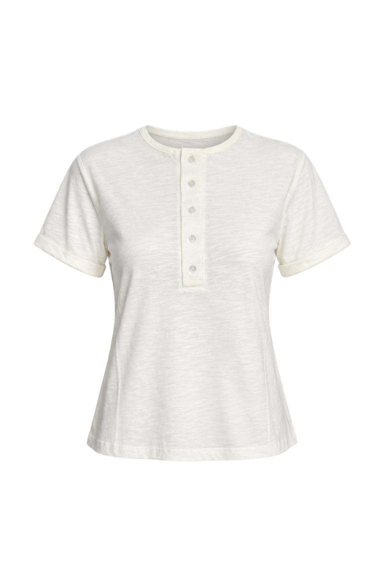 CHARLIE SLUB TEE cream