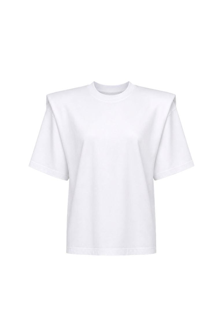 KENYA BOLD SHOULDER T white