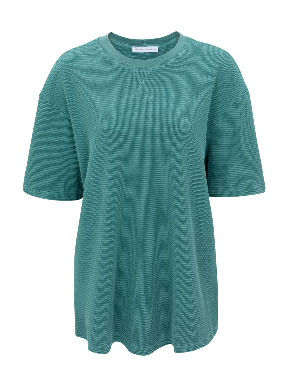 OVERSIZE WAFFLE T green