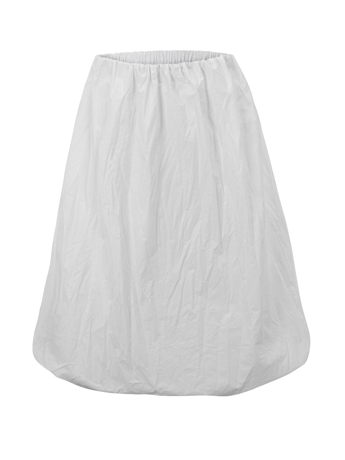 LONG BALLOON SKIRT white