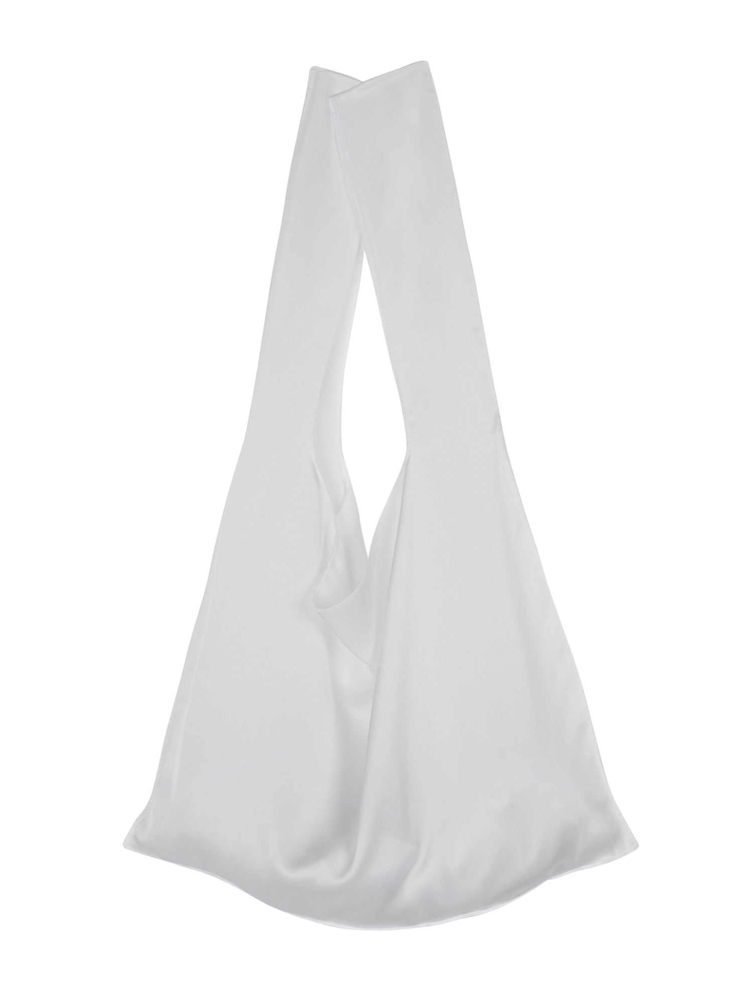 SATIN BAG white