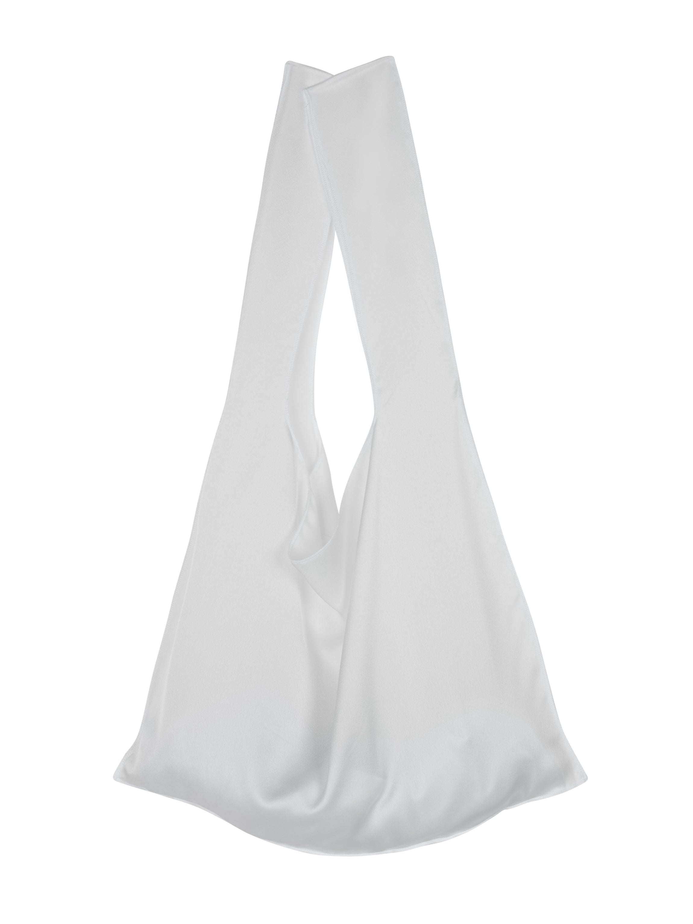 SATIN BAG white