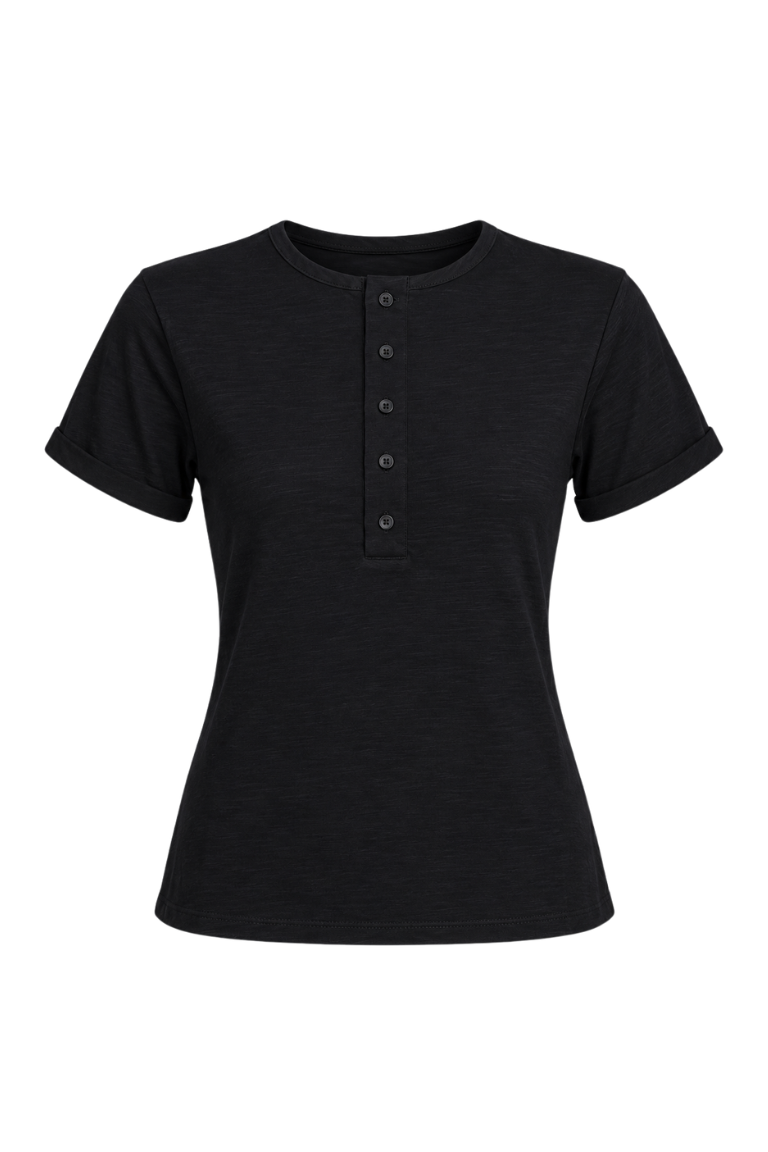 CHARLIE SLUB TEE black