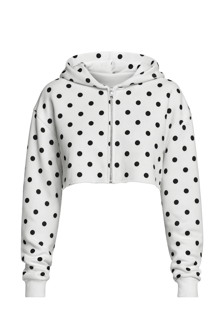 LEONIE CROPPED SWEATSHIRT dots