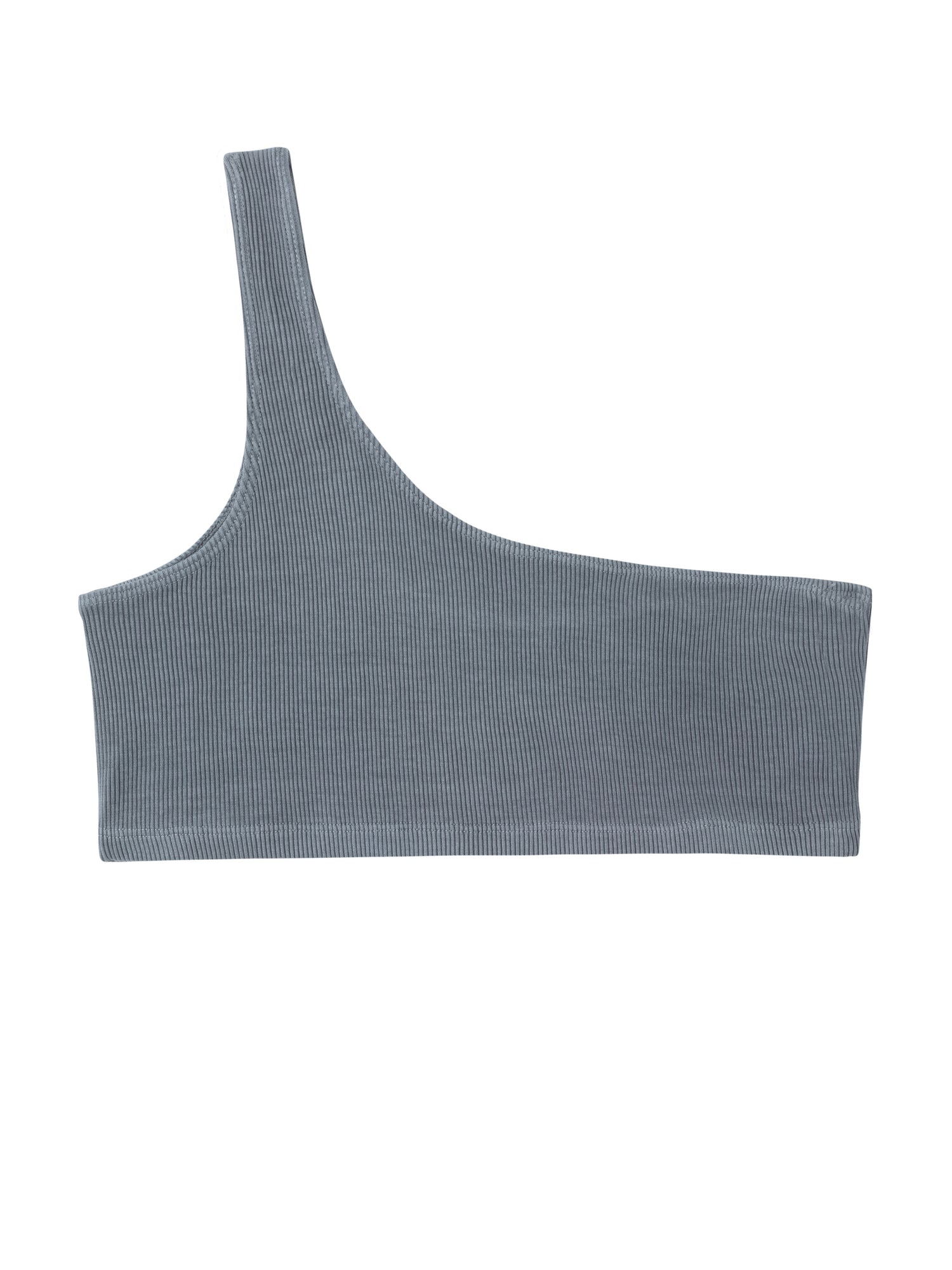 ONE SHOULDER TOP gray