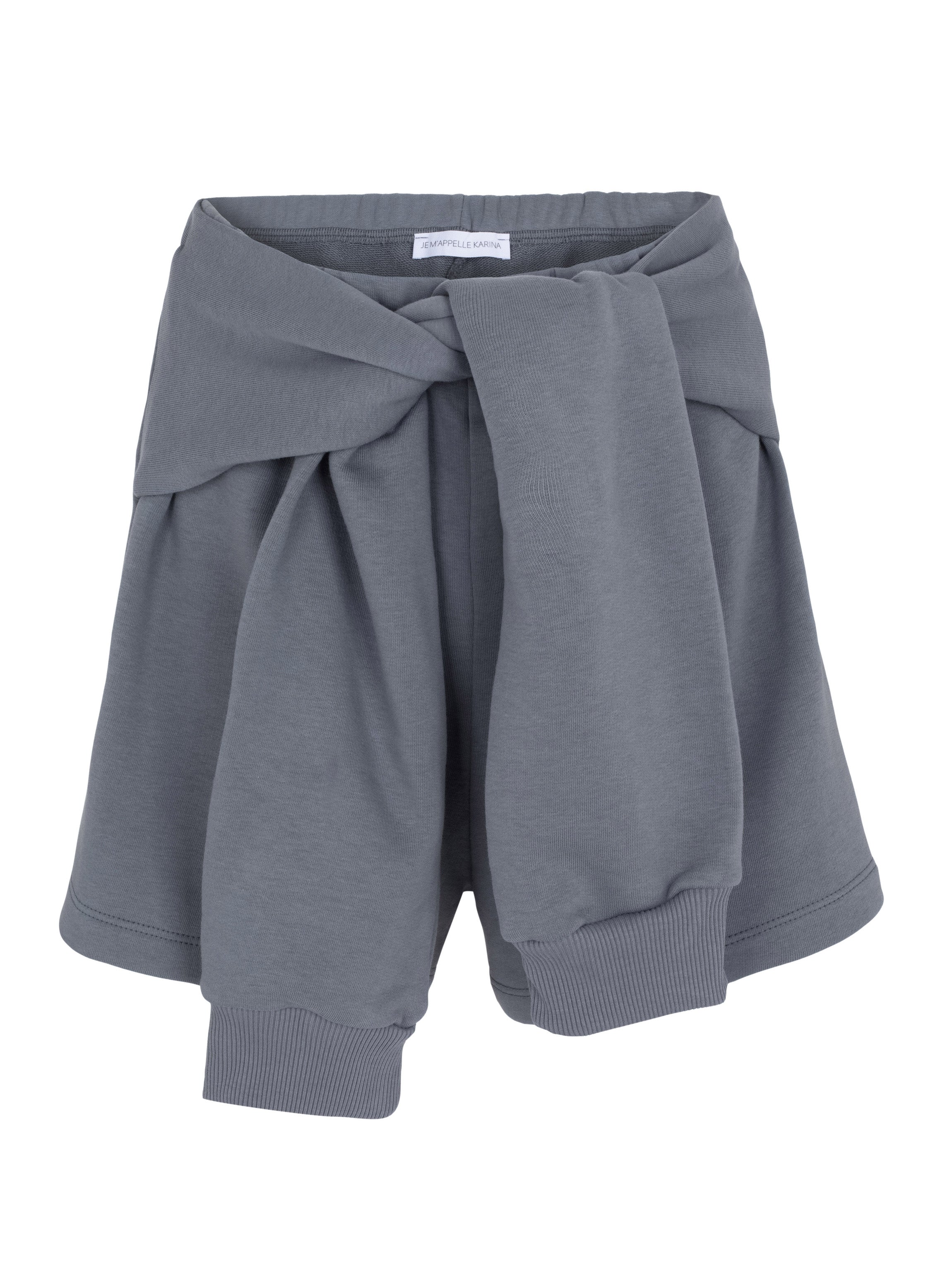 SWEATSHIRT SHORTS gray