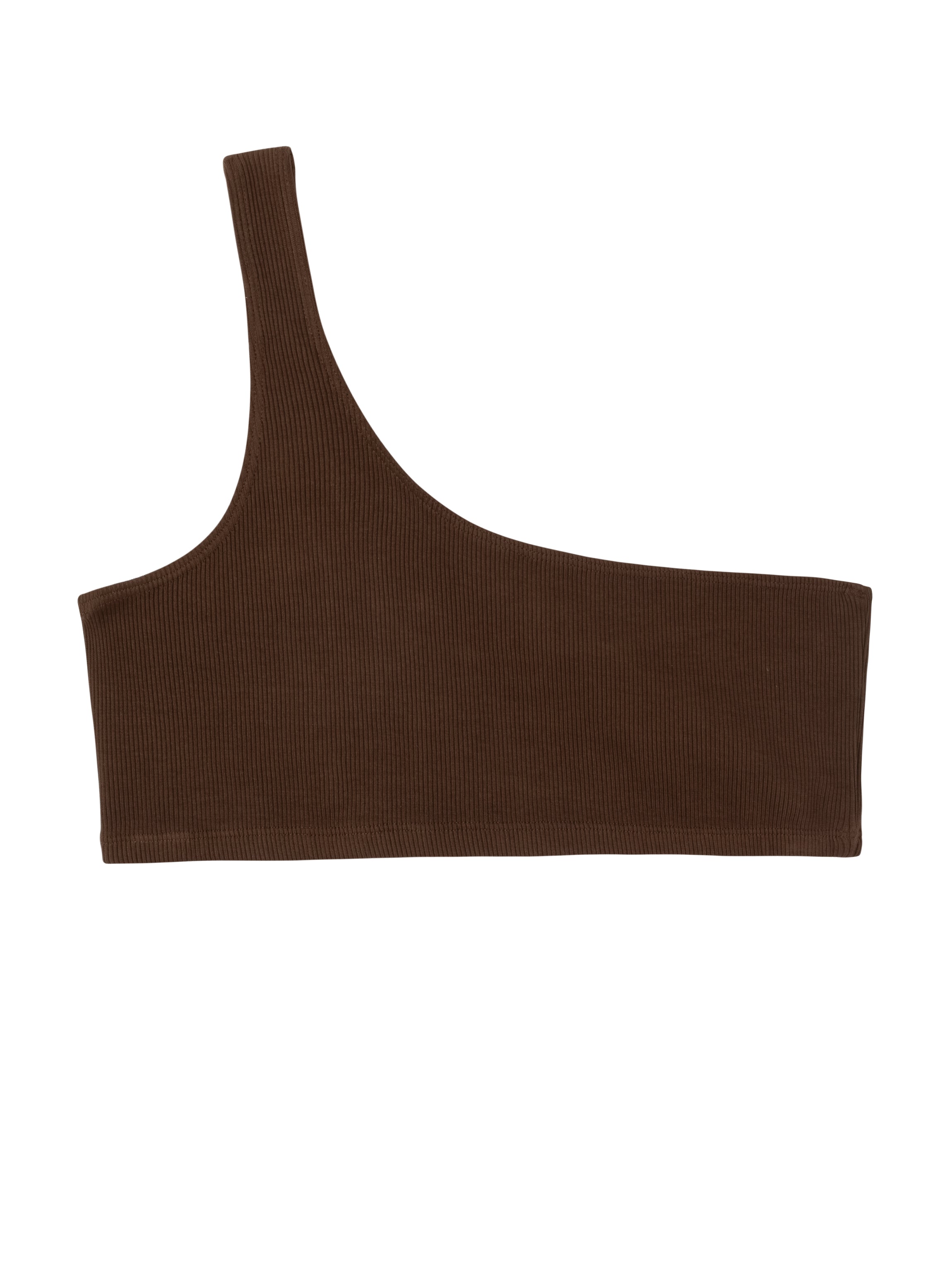 ONE SHOULDER TOP brown