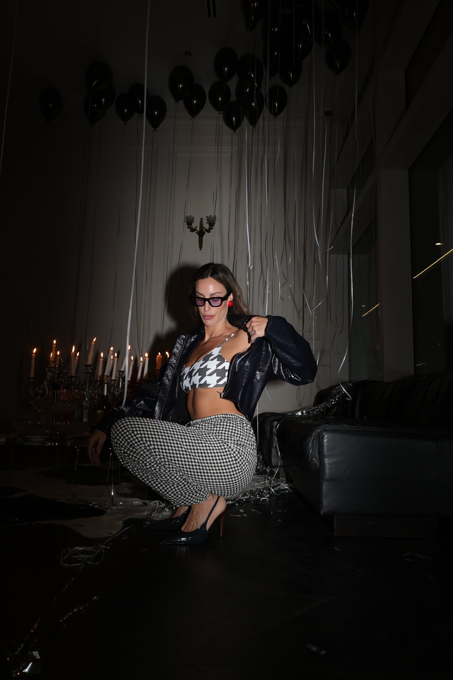 TRACY PANTS black&amp;white