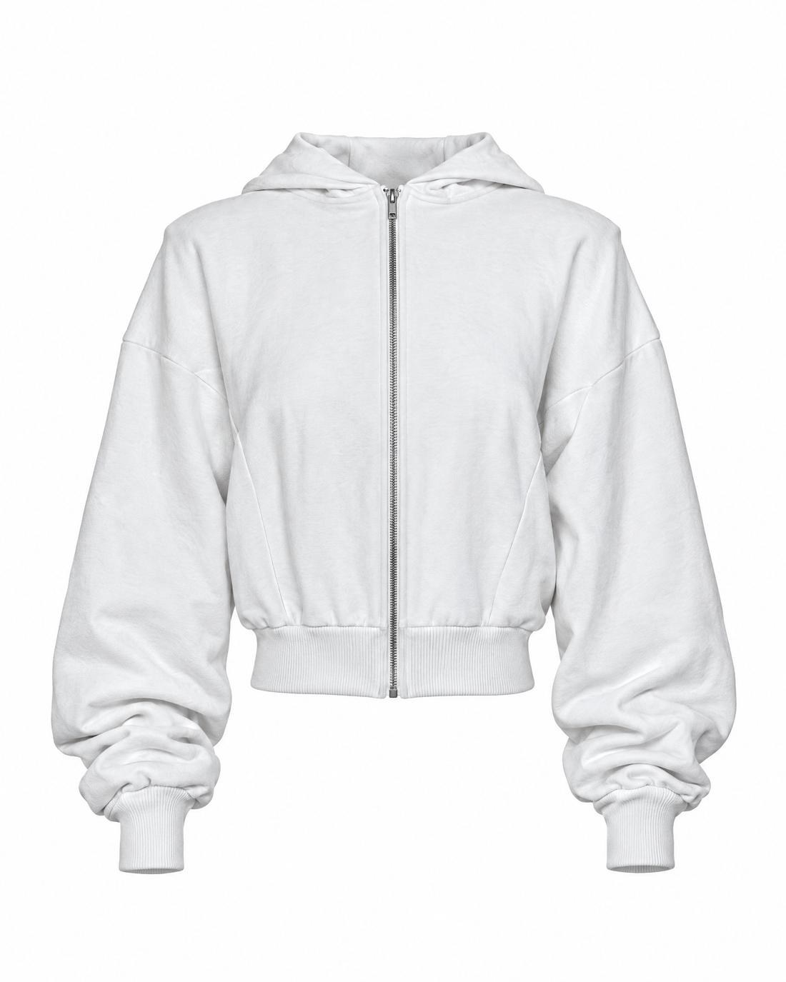 MARGOT ZIP HOODIE white