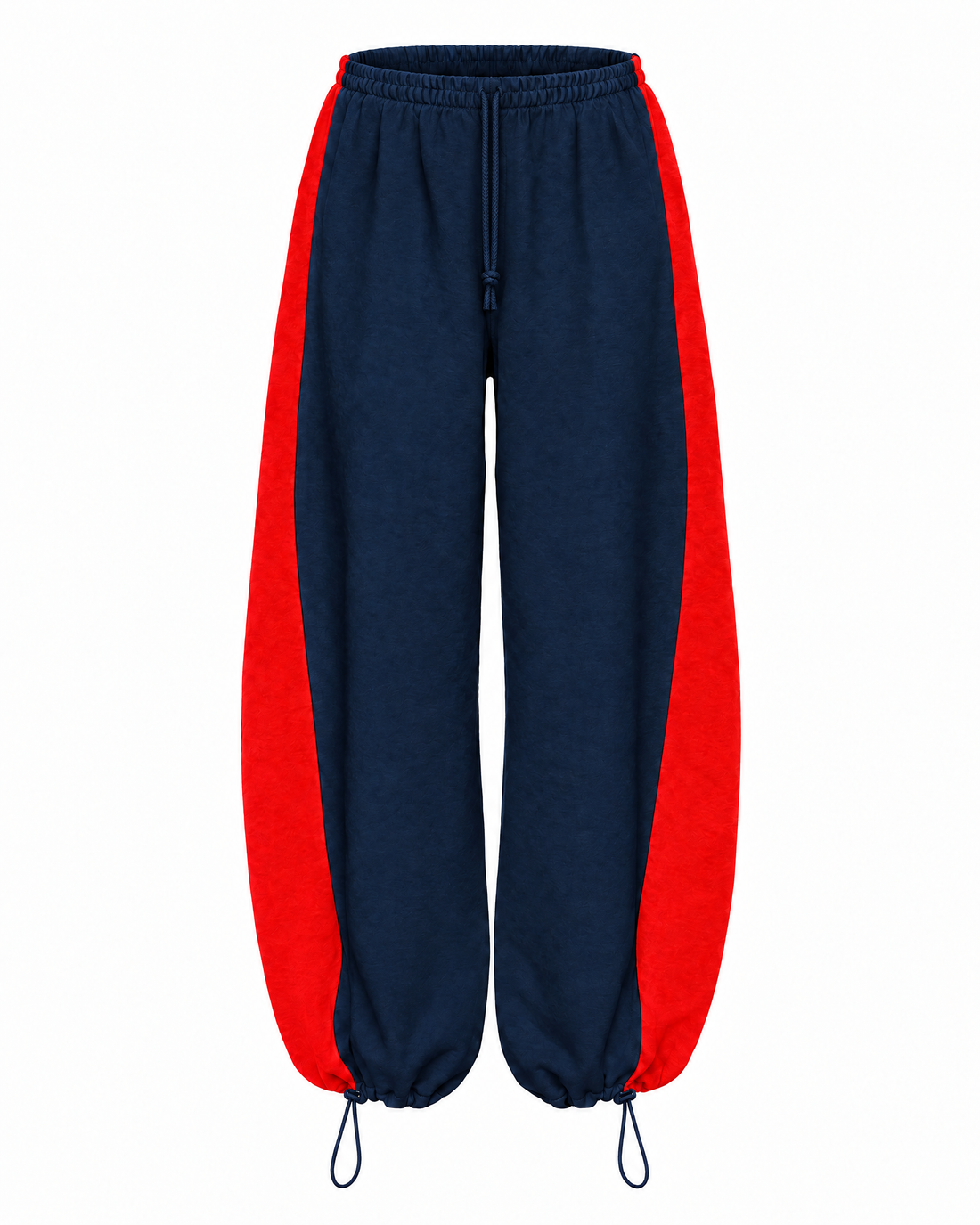 SIMONE SWEATPANTS navy&amp;red cinched