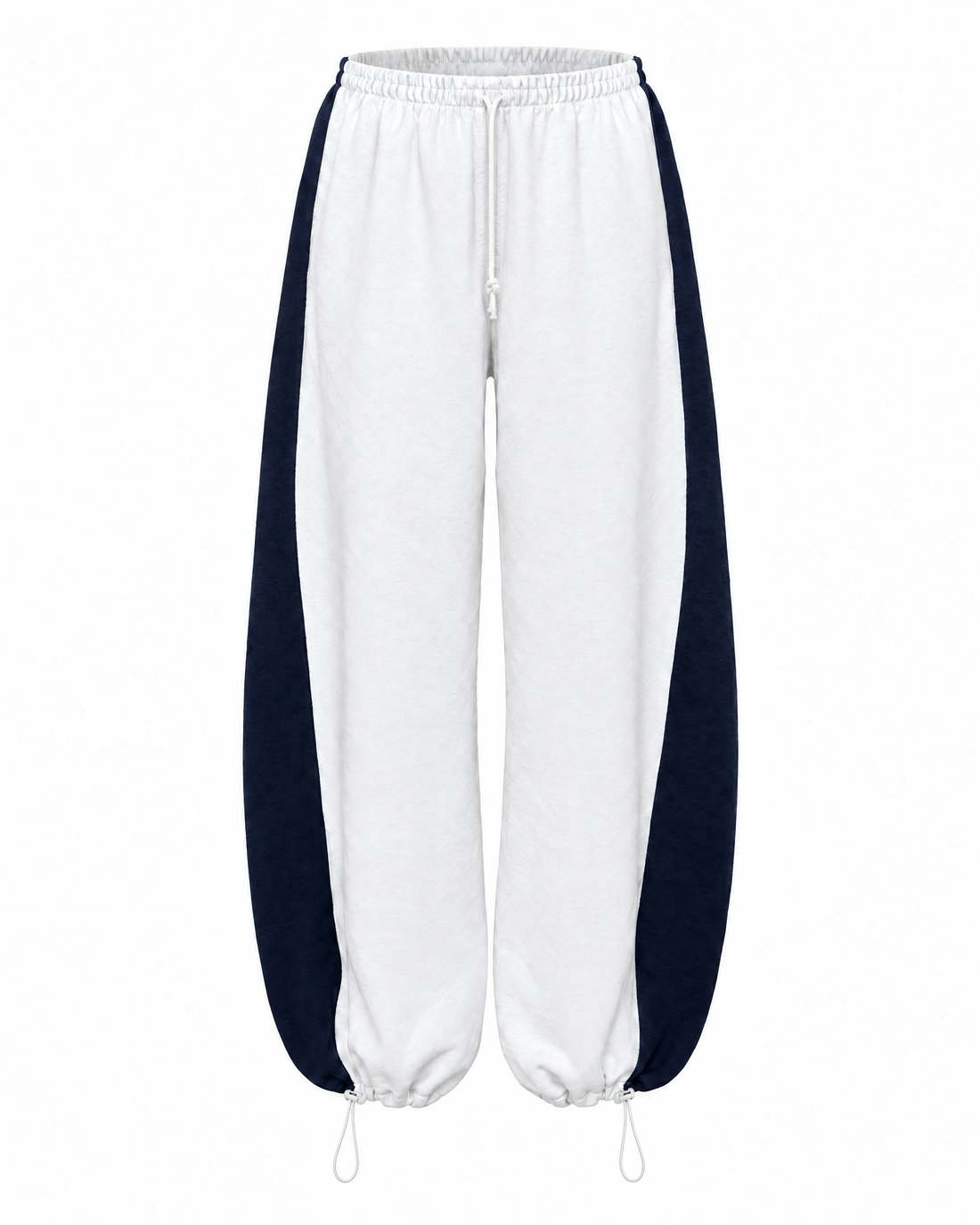 SIMONE SWEATPANTS white&amp;navy cinched
