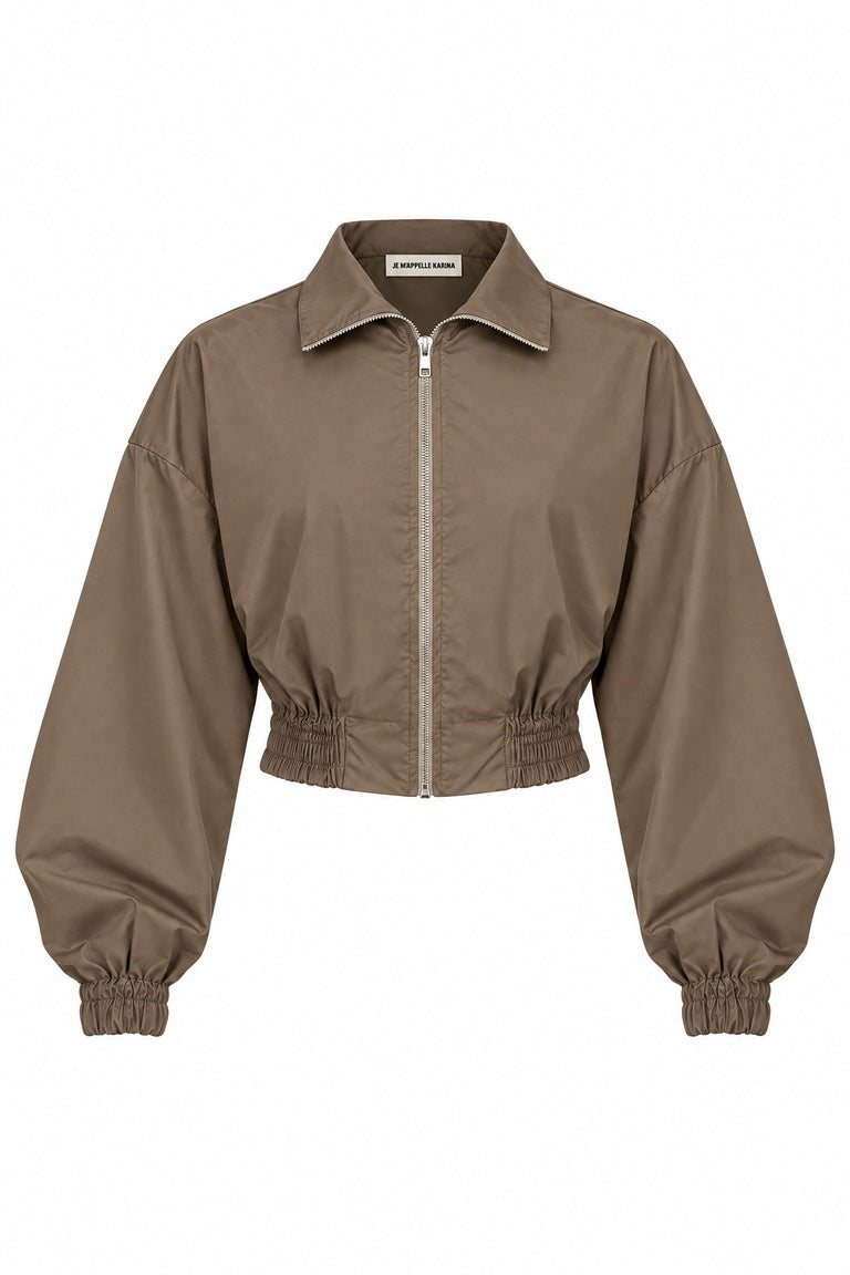 SERAFINA NYLON JACKET taupe