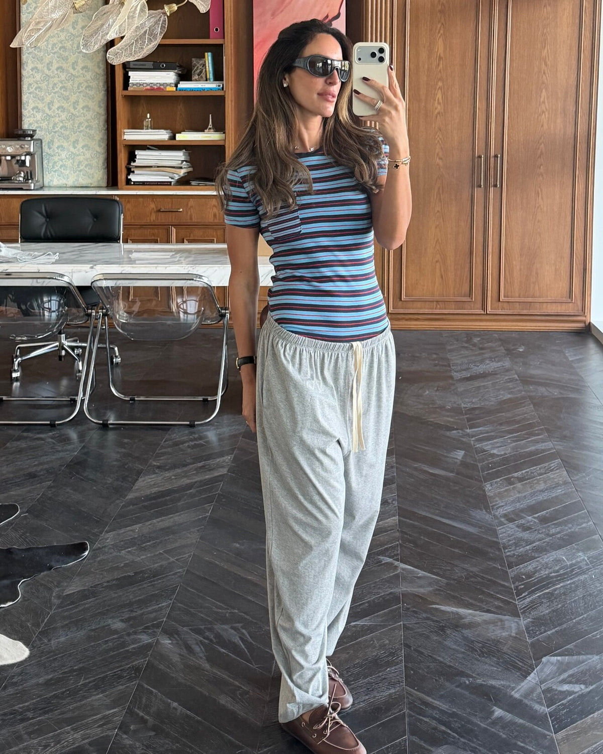 Barbara Stripes Tee & Melange Pants