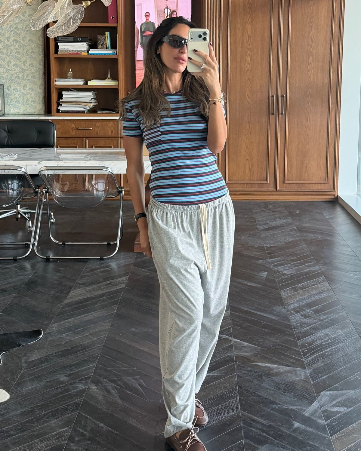 Barbara Stripes Tee & Melange Pants