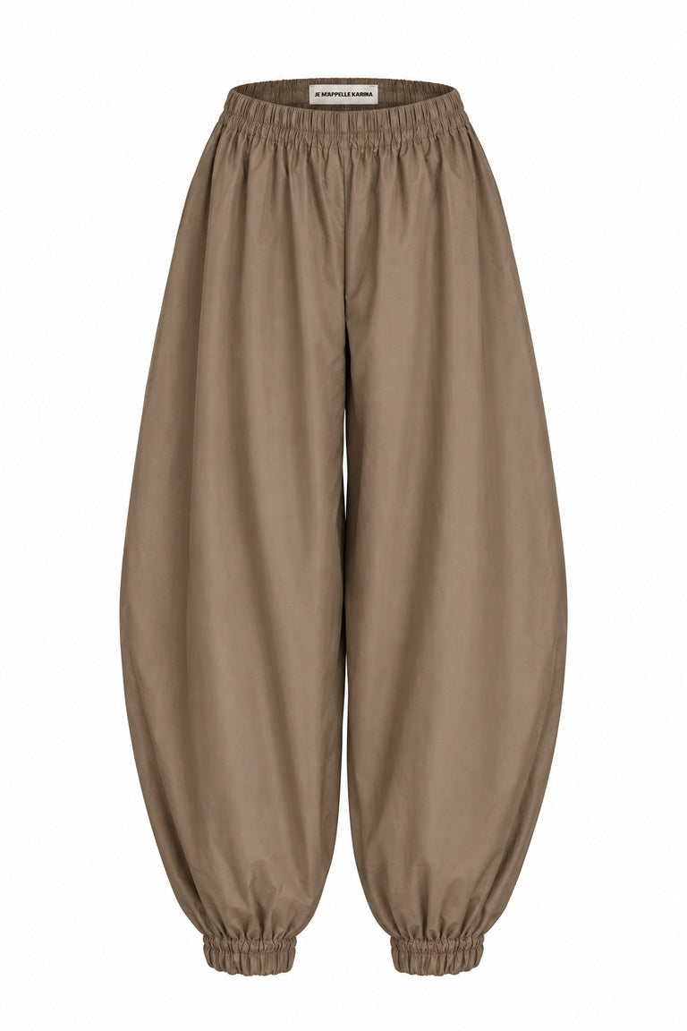 SERAFINA NYLON PANTS taupe